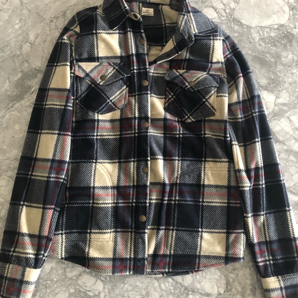 fleece button down long sleeve